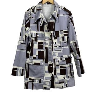 Vintage Hamnett Active London Made in Italy Geo Print Jacket Size L